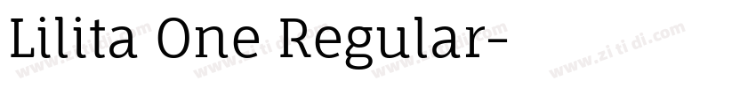 Lilita One Regular字体转换